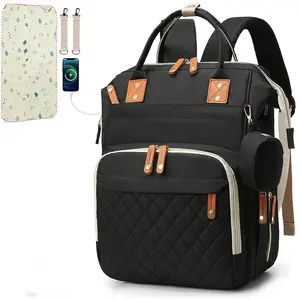 Diaper Bag Backpack for Women Large Capacity with Insulated Pockets Multifunctional Diaper Bags For Baby Girl Boy Waterproof Baby Bags For Mama Maternity Travel Bag Black