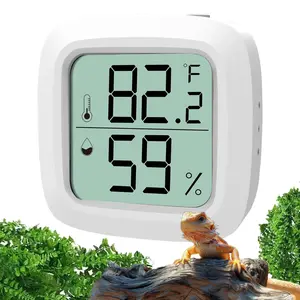 Reptile Thermometer & Hygrometer – Fast & Accurate LCD Digital Temp & Humidity Meter – for Bearded Dragon, Snake, Turtle, Amphibians – Terrarium Accessories