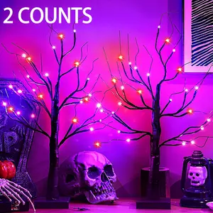 Ghost Tree Shaped LED Light, USB Or Battery Powered LED Tree Light, Decorative Light, Led Mood Light for Home Party Festival, Halloween Decoration