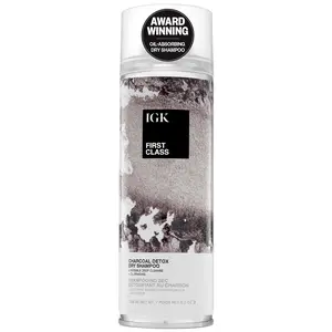IGK FIRST CLASS Charcoal Detox Dry Shampoo | Volume + Soothes Scalp + Balance Oil | Vegan + Cruelty Free | Overnight Dry Shampoo | 288ml | 6.3 oz