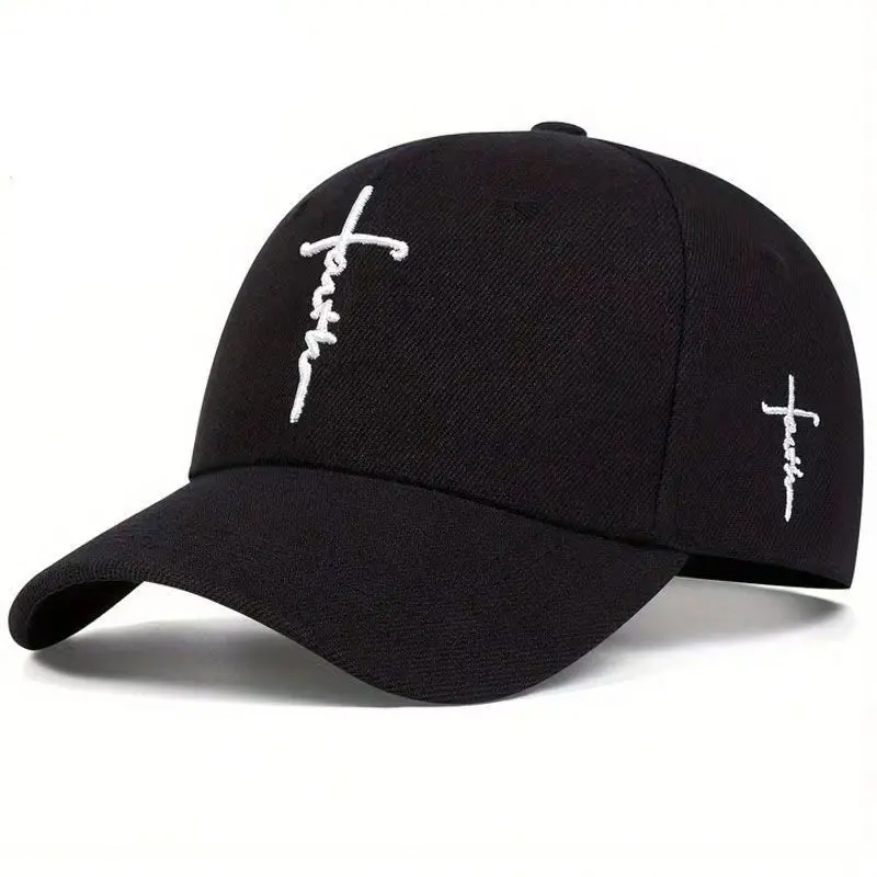 Fashionable and individualistic cross-stitch pattern baseball cap, adjustable sun protection cap, casual cap, specially designed for outdoor sports, suitable for all seasons, travel, beach and vacation.