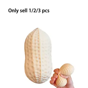 1/2/3pcs Peanut Shaped Squishys Toys, Slow Rebounds Cute Butter Squeeze Stress Balls Realistic Peanut Squeeze Toy for Adults Soft Sensory Stress Ball Toys for Desk.