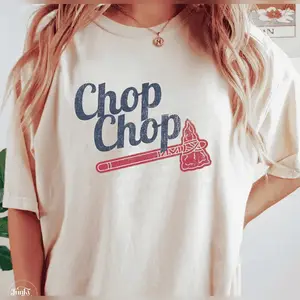 Braveee Inspired Shirt, Trendy Atlanta Gameday Shirt, Baseball Chop Chop Vintage Style, Timeless Cotton Baseball T-shirt, Unisex Atlanta Shirt