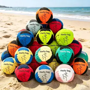 Handmade Crochet Hacky Sack,Soft Juggling Ball,Perfect for Outdoor GamesBoho Style Crochet,Colorful Geometric Pattern Footbag for Kid/Adult
