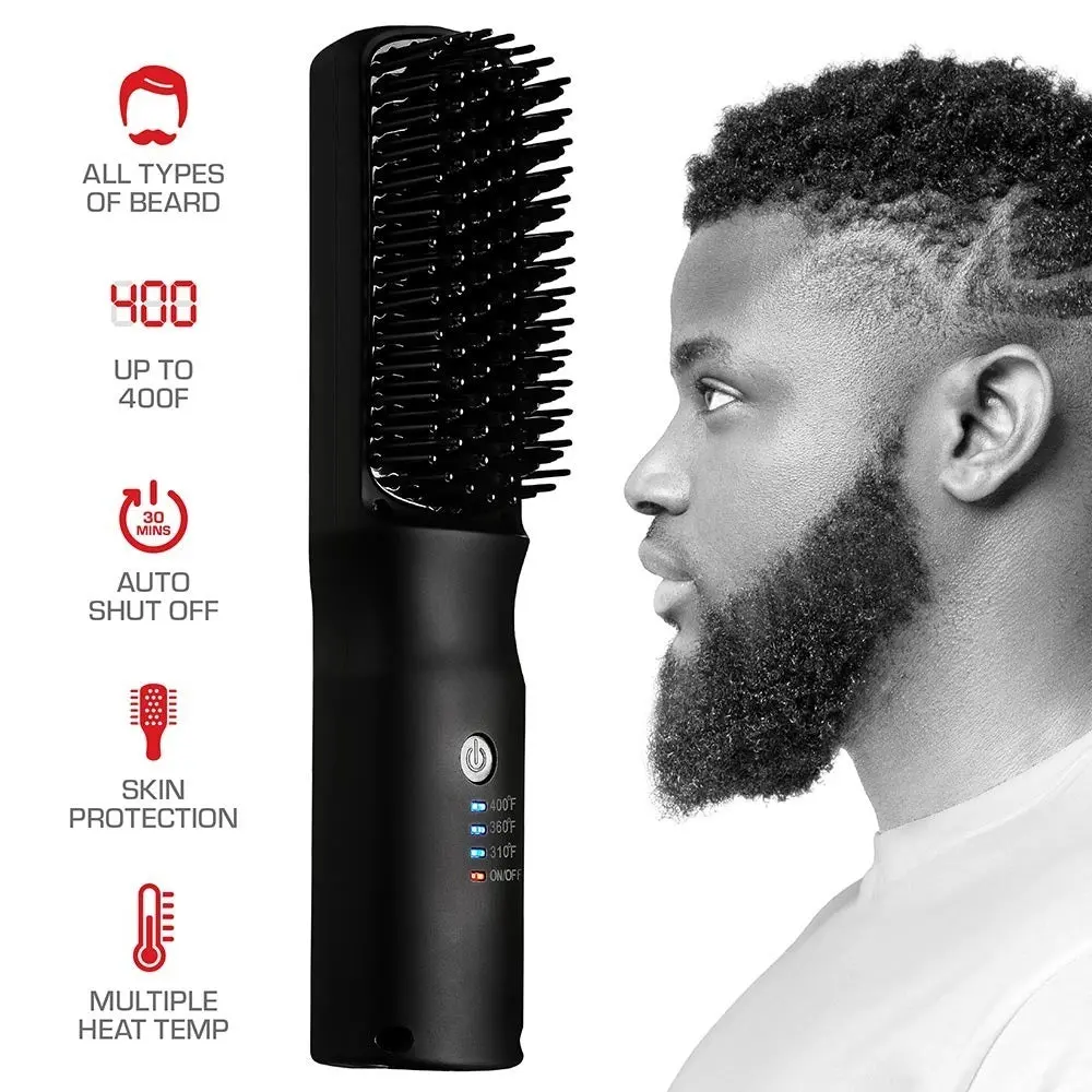 RED by KISS 2-in-1 Ionic Hair Straightener Brush with Ceramic Coating, Adjustable Temp, Auto Shut Off RED by KISS 2-in-1 Ionic Hair Straightener Brush with Ceramic Coating, Adjustable Temp, Auto Shut Off