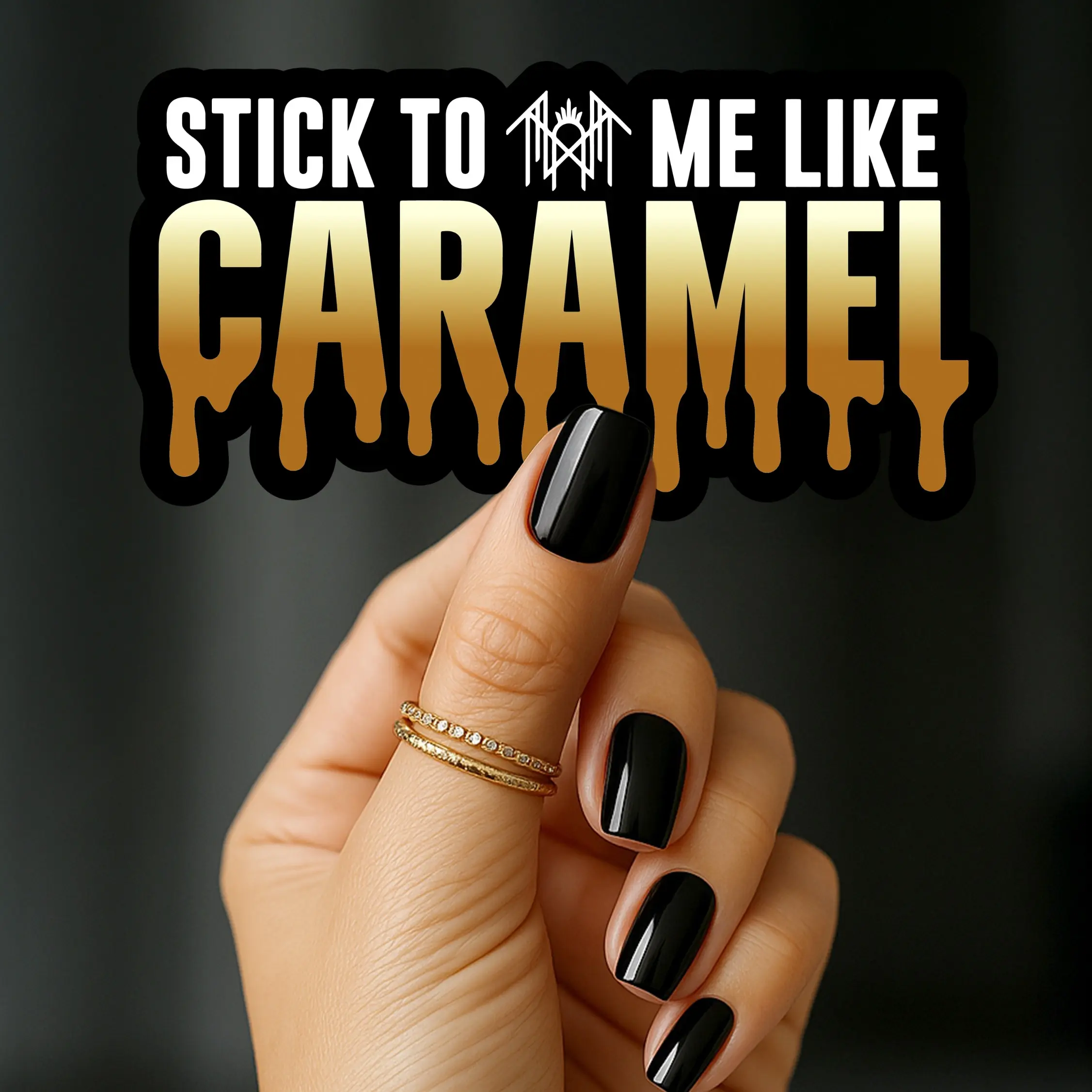 Stick to Me Like Caramel Sleep Token Caramel Lyrics Vinyl Sticker -Even In Arcadia Tour – Aesthetic Alt Music Band Merch for Fans of Vessel –  Laptop, Journal, or Waterbottle Accessory