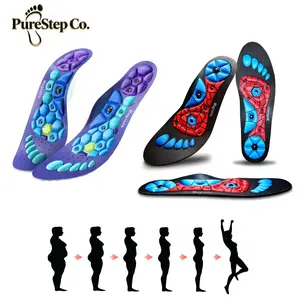 Magnetic Acupressure Massage Insoles for Men Women Acupoint Therapy Foot Support Non-Slip Comfort & Shock Absorption Shoe Pads