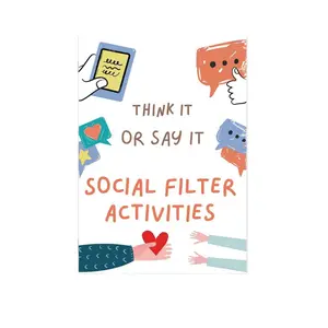 Cross-Border Social Skills Workbook, Thinking and Expression Training, Educational Activity Book for Kids, Language Development Tool
