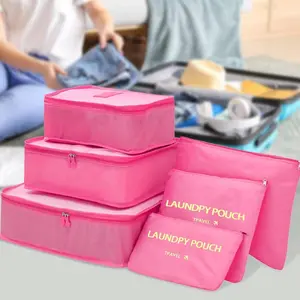 Packing Cubes 6 Set Luggage Packing Organizers for Travel Accessories Suitcase Organizers Travel Essentials（Red）