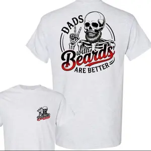 Dads With Beards Are Better T-shirt, Trendy Family Shirt, Funny Dad Tee, Father's Day Gifts Ideas, Casual Short Sleeve Men Graphic Tees