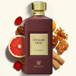 Merve Stellar Oud Unisex Perfume 3.4 oz | Long Lasting 12+ Hours | Oud, Vetiver, Citrus, Lotus, Rose, Amber, Floral, Marine | Eau de Parfum | Vegan & Cruelty Free | Gift for Her & Him