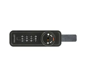 Codelocks KL15 Black Mechanical Padlock - 4-Wheel Combination, Anti-Vandal Handle, Optional Function, Optional Handing for Public Use
