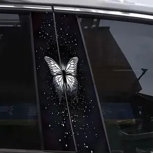 Butterfly Pattern Car Sticker, Car Window B-pillar Sticker, Car Exterior Decorative Sticker, Universal Car Accessories for Car Decoration, Car Decals, Vehicle Exterior Decoration