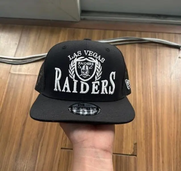 New Era Mesh Black Raider Cap, Gift for fan, gift for men