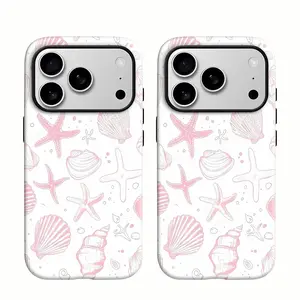 Seashell and Starfish Phone Case — Compatible with Samsung S26/S25/S24/S23/S22/S21 and iPhone 17/16/15/14/13/12/11 Phone Cases. Trendy design, durable protection, and a perfect gift!