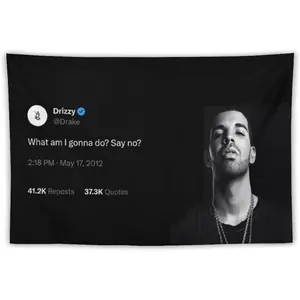 The Singer Rapper Drake Tapestry Flag for Home College Dorm for Bedroom Wall Décor