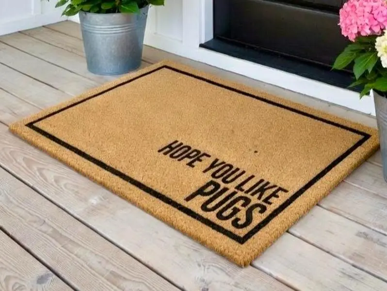 Hope You Like Pugs Doormat, Dog Doormat, Housewarming Gift, Pug Doormat, Dog Door Mat, Pug Owner Gift, Pug Gifts, Dog Lover Gift,Welcome Mat