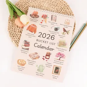 2026 Wish List Calendar, 12 Months, Printable Hanging Planner with Monthly Themes, Perfect for Organizing Goals & Resolutions