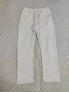 Men's Uncuffed Sweatpants Light Grey Joggers Relaxed Oversized Fit Unisex Athletic Casual Lounge Pants Pockets Soft Fleece Home Pants Drawstring 2026 Breathable Cozy Lightweight Trendy Home Outdoor Streetwear Hip Hop