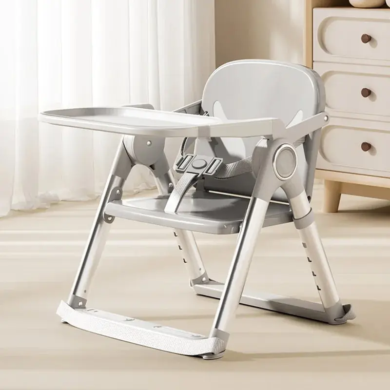 Unisex Adjustable Foldable Portable Toddler High Chair - Booster Seat for Dining, Feeding (6 Months-3 Years) with Snack Tray, Cradle, Changing Table, 6-36 Inflatable Floor, Pump, Sloth Design, Auto Swing Function