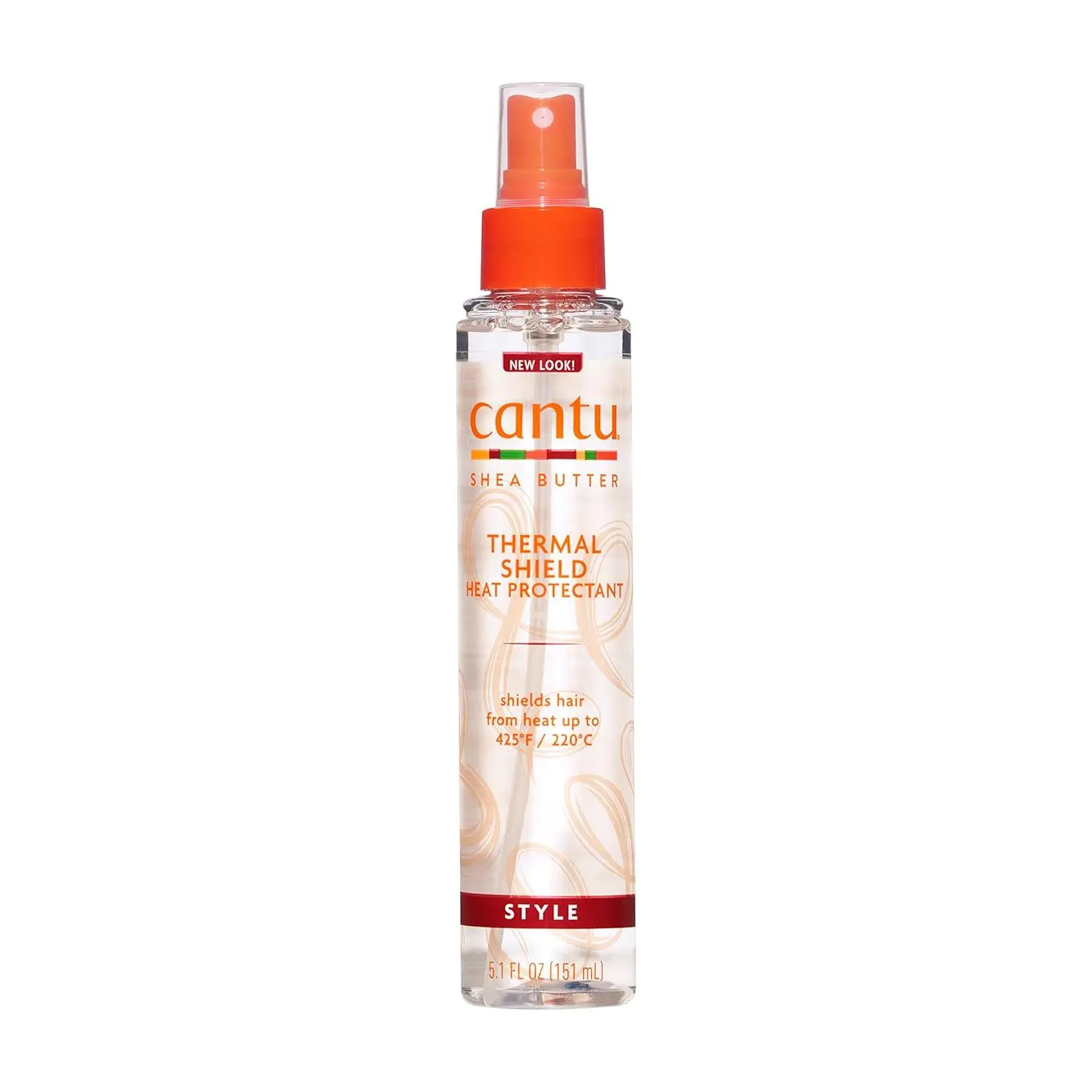 Cantu Shea Butter Heat Protectant with Vitamins, Nourishing Leave-In for Curly, Color & Chemically Treated Hair, Smooth Finish with 425°F Protection, 5.1 fl oz, Moisturize, Curly Locks, Cruelty Free, Haircare, Moisture, Light, Frizz Control, Adds Hydratio