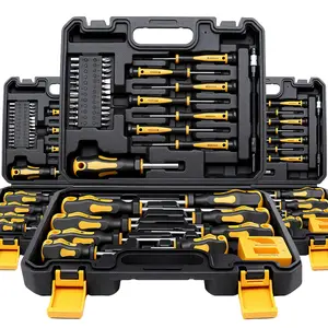 43pcs Magnetic Screwdriver Set, Including Slotted, Phillips, Hexagonal, Pozidriv, Magnetizer, Demagnetizer, Replaceable Screwdriver Bits and Sturdy Tool Case for DIY and Repair Work