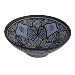 Ceramic Bowls Moroccan Handmade Serving Bowl Turquoise