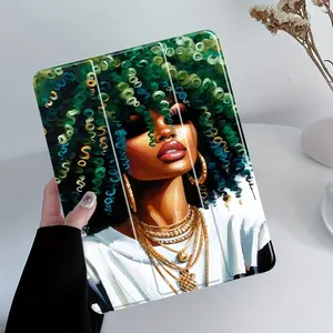 black Three-tiered stand iPad case, Tablet Accessories, Transparent Acrylic Hard Back Panel With Pencil Slot, Suitable for All models of ipad, Scratch-resistant Ultra-thin Protective Case, Shock-resistant Full Cover Suitable for Offices Schools and Homes