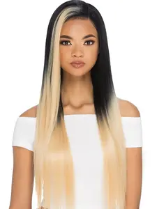 Vivica A. Fox BLONDIE New Futura Fiber, 30 Inch Layered Straight Style Invisible Side Part Swiss Lace Front Wig