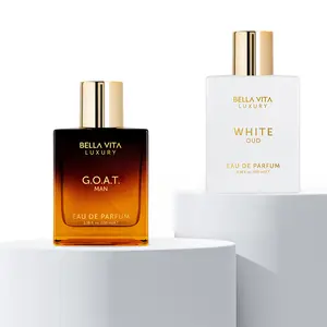 Bellavita Luxury The Bold & Royal Duo Perfume Combo | G.O.A.T Citrus Woody EDP for Men + White Oud Floral Spicy EDP | Bergamot, Lavender, Pepper, Amber, Musk & Oud | Long-Lasting IFRA-Certified Luxury Fragrance Set