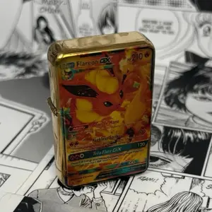 Flareon Pokemon Card Anime-Inspired Universal Lighter Case - Stylish Durable Protective, Lightweight
