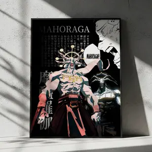 Mahoraga Jujutsu Kaisen Anime Poster, JJK Manga Wall Artwork Prints, Home Decor Gift