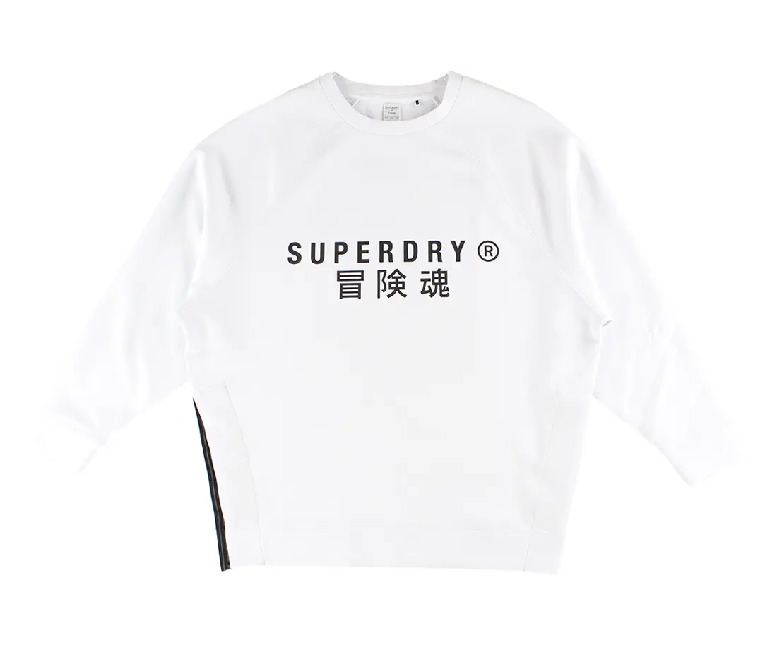 SUPERDRY Women's Graphic Crew Pullover, Casual Round Neck Sporty Chic Active Sweatshirt Tops for Sports & Outdoor Activities