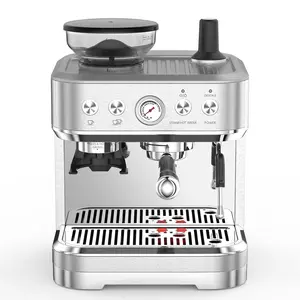 GARVEE 1350W 120V 15 Bar Espresso Machine with Grinder & Milk Frother, Automatic