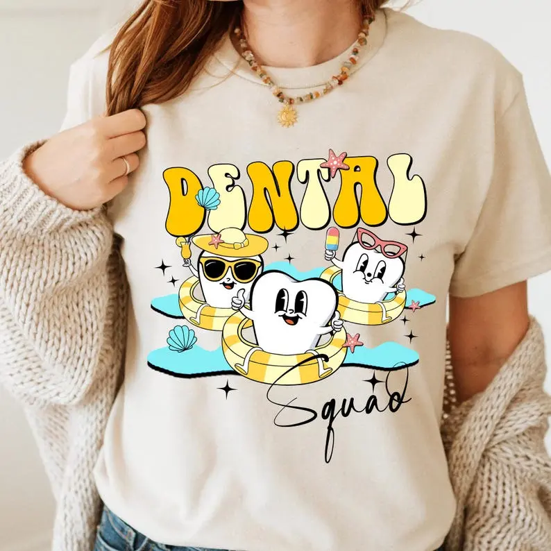 Dental Squad Shirt, Summer Dental Assistant Swearshirt, Dentist Tee, It'a A Good Day To Save Your Smile Shirt, Funny Teeth Tee