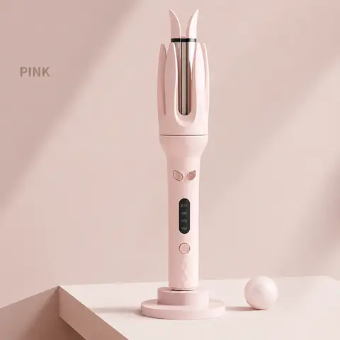Automatic Curling Iron 28mm Auto-Rotating Ceramic Hair Curler for Long Hair, Negative Ion Smooth Care, Fast Heating, Heat-Insulated Shell Keeps Hands Safe, Tangle-Free, 4 Heat Modes, LCD Display, Dual Voltage Professional Hairstyler, Women’s Travel Gift