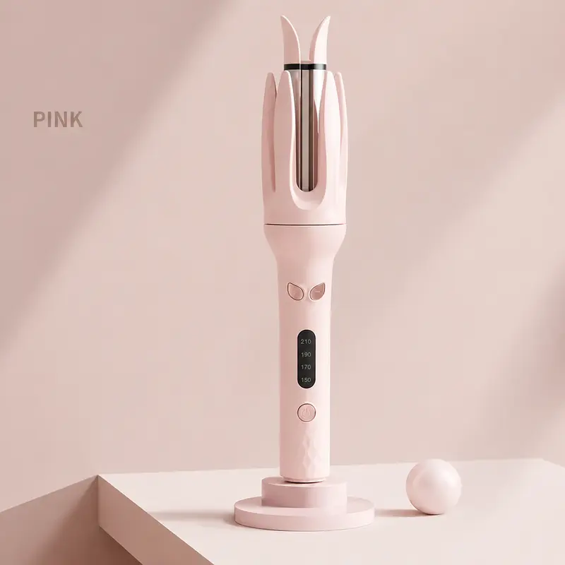 Automatic Curling Iron 28mm Auto-Rotating Ceramic Hair Curler for Long Hair, Negative Ion Smooth Care, Fast Heating, Heat-Insulated Shell Keeps Hands Safe, Tangle-Free, 4 Heat Modes, LCD Display, Dual Voltage Professional Hairstyler, Women’s Travel Gift