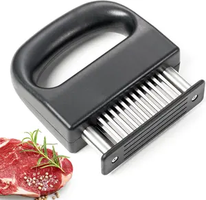 Meat Tenderizer, Meat Tenderizer Tool with 48 Stainless Steel Ultra Sharp Needle Blades Kitchen Cooking Gadgets for Tenderizing Beef, Turkey, Fish, BBQ, Pork, Fish
