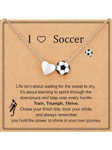 1pcs Artisan High-End Women'S Softball/Volleyball/Soccer/Basketball Necklace, Ball Center Pendant Sports Accessories, Birthday Jewelry Gift For Teen Lovers