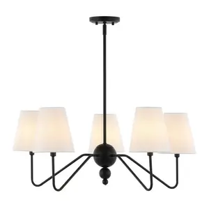 JONATHAN Y Skylar 5-Light Classic Minimalist Iron Inverted Gourd LED Chandelier; for Living Room, Bedroom, Kitchen, Office