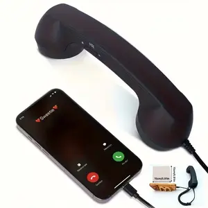 New Type-C Direct Insert Phone Retro Microphone, C Port Plug-In No Adapter, External Phone Earpiece Ergonomic Design, Mobile Accessories, Smartphone