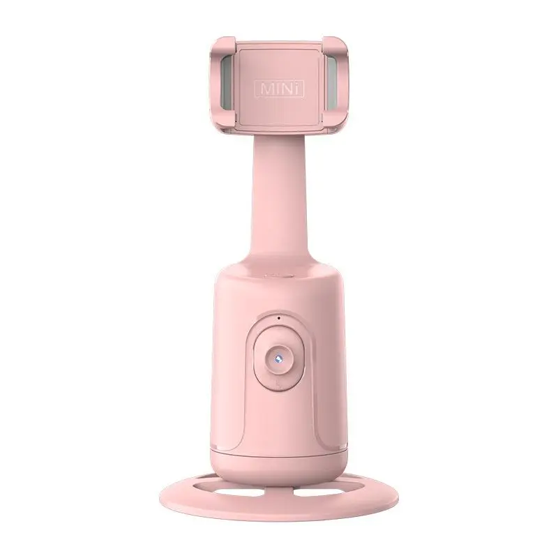 360°   Rotating Automatic Face Tracking Cell Phone Holder Tripod, Standing Sitting Two Height Adjustable, Smart Shooting Camera Holder for Vlog Video Live Streaming, Rechargeable Battery Accessories Selfie Clip Remote Cellphone Photography Smartphone Bla