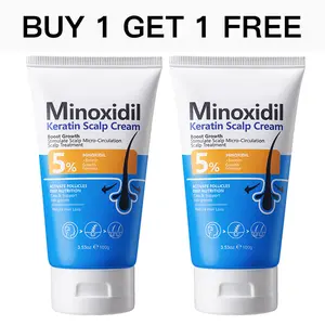 [BUY 1 GET 1 FREE]5% Minoxidil Hair Growth Scalp Massage Cream with Keratin & Ginger for Men
