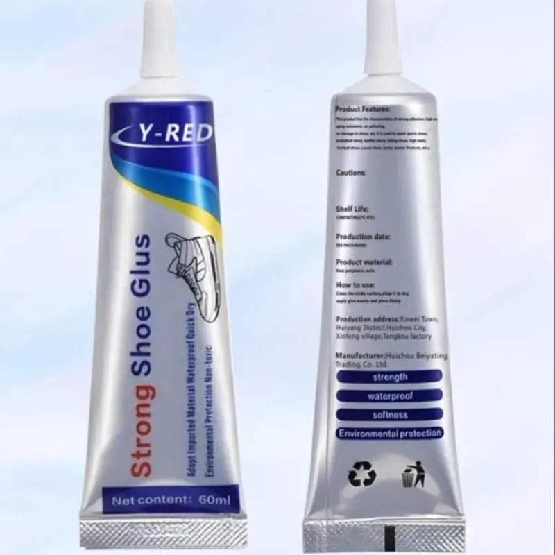 Transparent Shoe Repair Glue 60ML, Strong Waterproof Long Lasting Bond Adhesive for Shoes, Suitable for Shoemakers and Sports Shoe Repairs