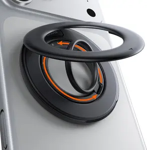 TORRAS 2026 Flagship Magnetic Phone Grip Ring Holder Kickstand [2-Sided Magnetic] [360 Rotation] Fit for MagSafe Accessories for iPhone 17 16 15 14 13 12 11 Samsung, Google, Black