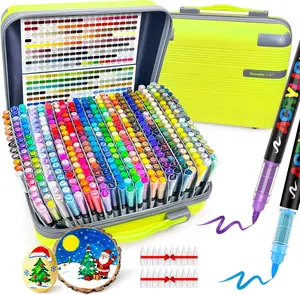 GuangNa 360/408 Acrylic Paint Markers Professional Grade Direct Liquid Ink Control System for Rock Painting Canvas Glass Plastic Fabric & Creative Crafts Christmas Gift