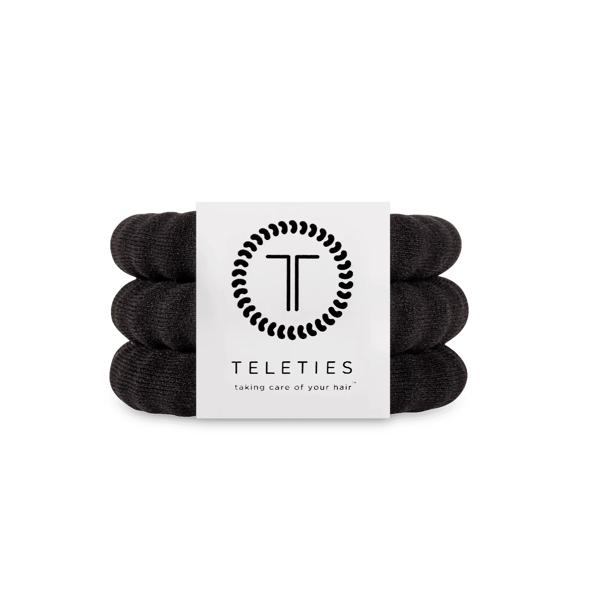 Jet Black Large Nylon Hair Ties