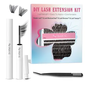 240pcs DIY Deluxe False Eyelash Set, 9-17mm Various Lengths, 30D/40D Volume and Thickness, (With Applicator and Eyelash Adhesive and Sealer) With Professional Glue and Tweezers, Easy to Create Charming Eyes,Christmas gifts, New Year gifts, Black Friday