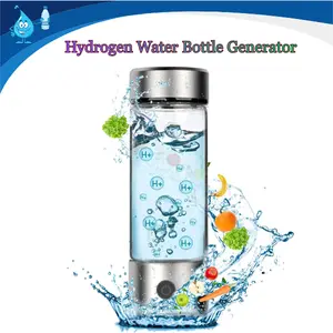 Echo Hydrogen Water Bottle – Portable Rechargeable Hydrogen Water Bottle, Quick Electrolysis USB Hydrogen Water Ionizer, Hydro Water Glass Bottle for Home, Travel & Fitness- Easter Gift