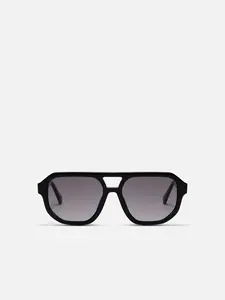 OLEA in Black Acetate Grey Gradient Sunglasses